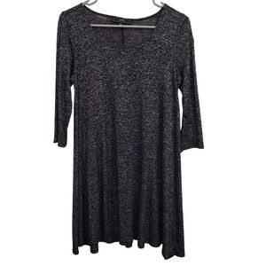Vibe Sportswear Womens Gray Speckled 3/4 Sleeve A-Line Dress Size Medium
